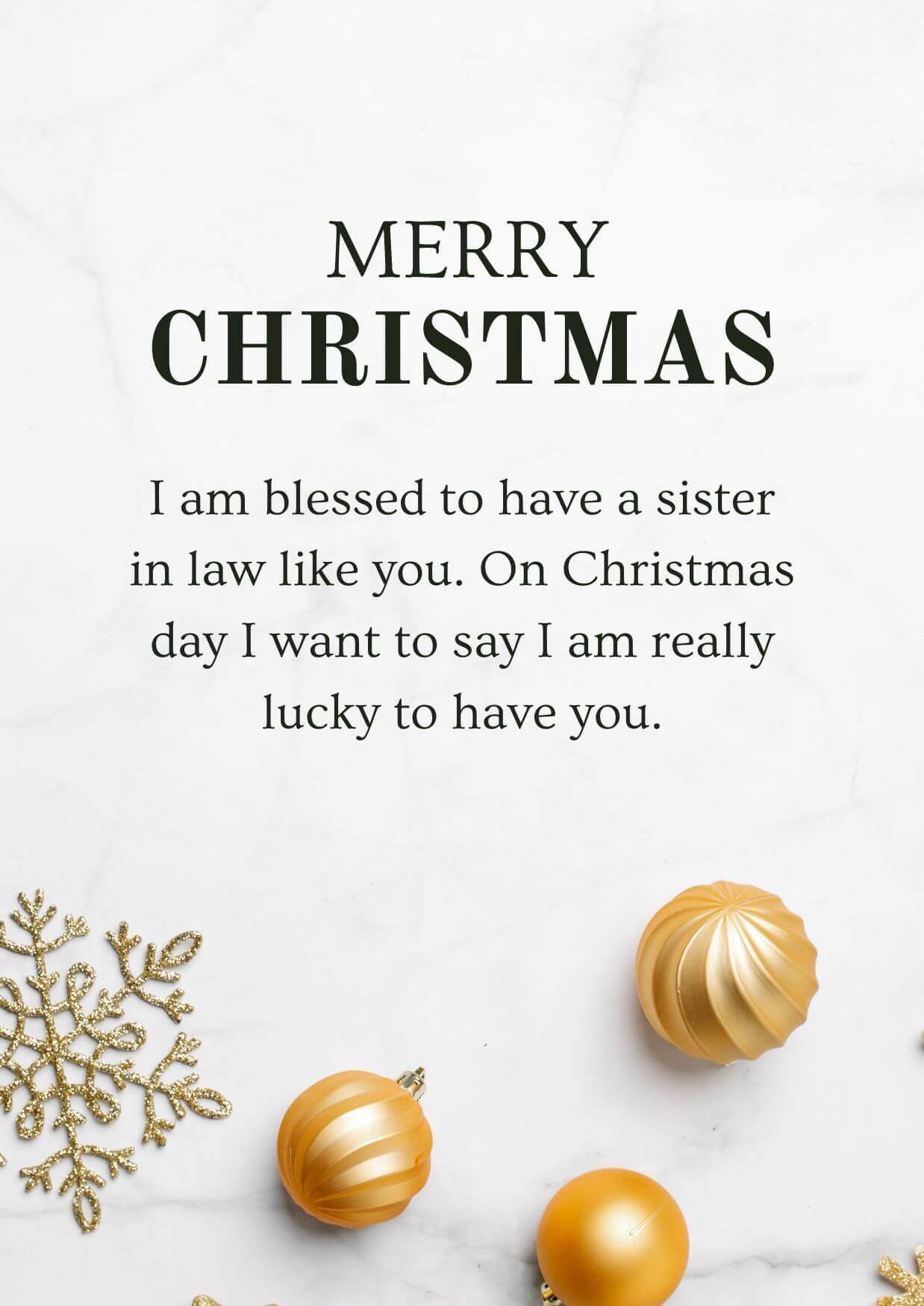 Merry Christmas Wishes To My Best Sister In Law