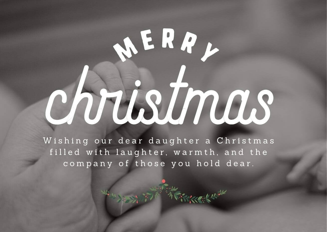 Merry Christmas Wishes To My Dear Daughter