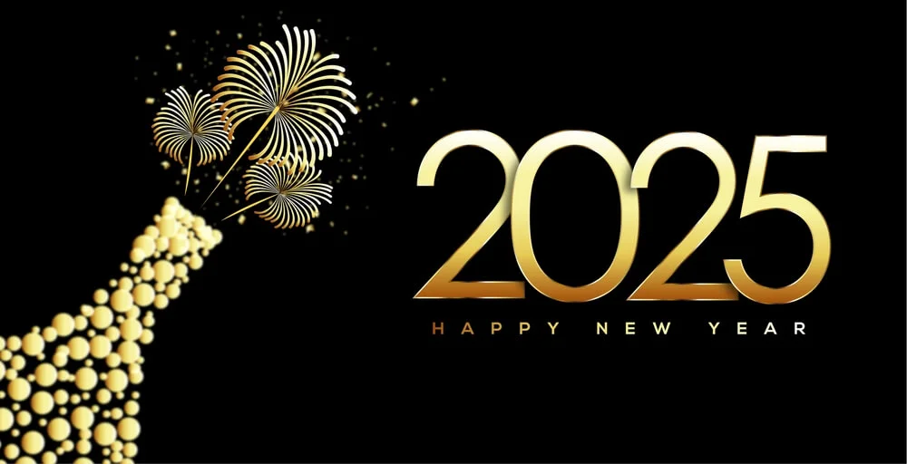 Black HD Wallpapers For Happy New Year 2025