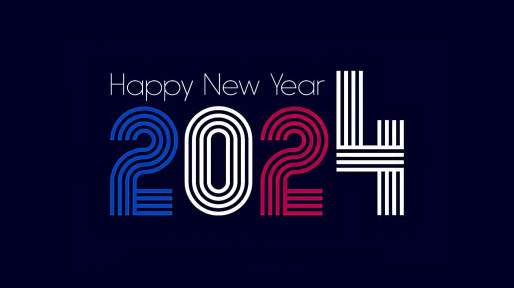 Maze Style Happy New Year 2024 Wallpaper Hd