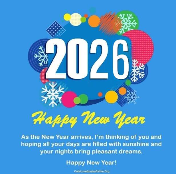 Happy New Year 2026 Greeting Card Quote Wishes