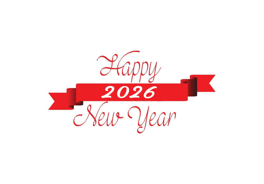 Happy New Year 2026 Red Heart Image