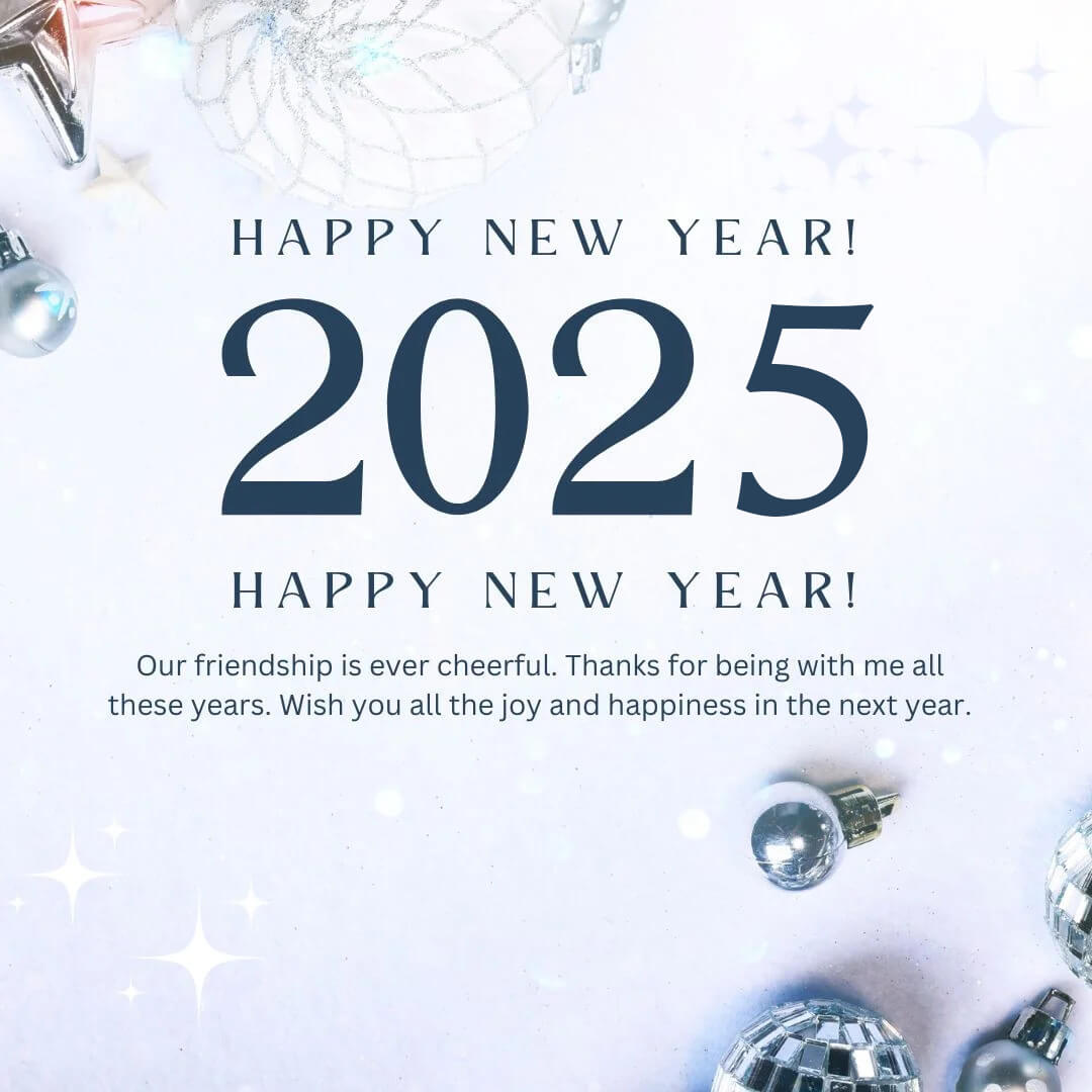 Happy New Year 2025 Greeting For Best Friends