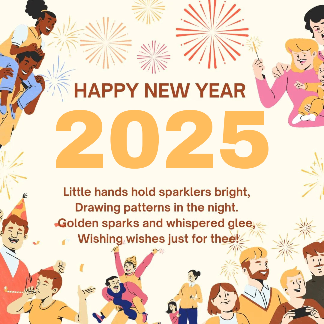 Kids Easy New Year 2025 Poems Short