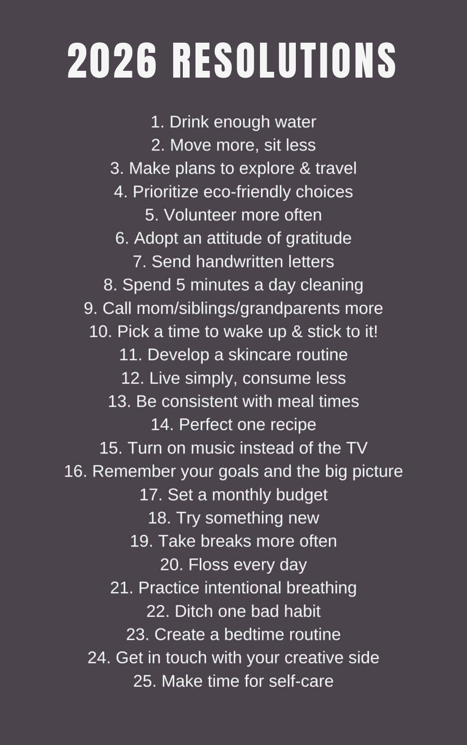 Happy New Year 2026 Resolutions