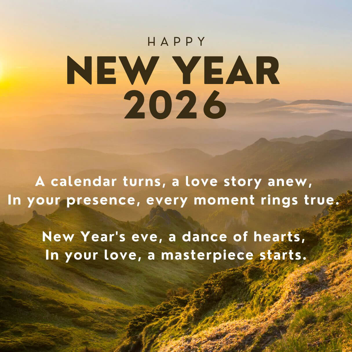 Black And Gold Happy New Year Love Poems Wishes For Her 2026