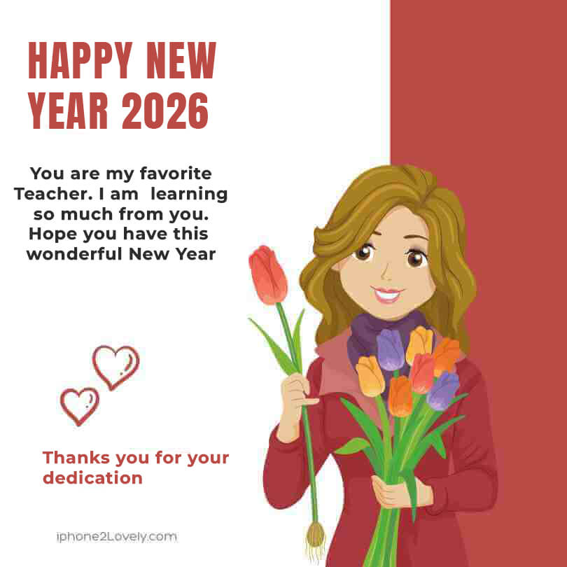Happy New Year 2026 Wishes For Best Teacher