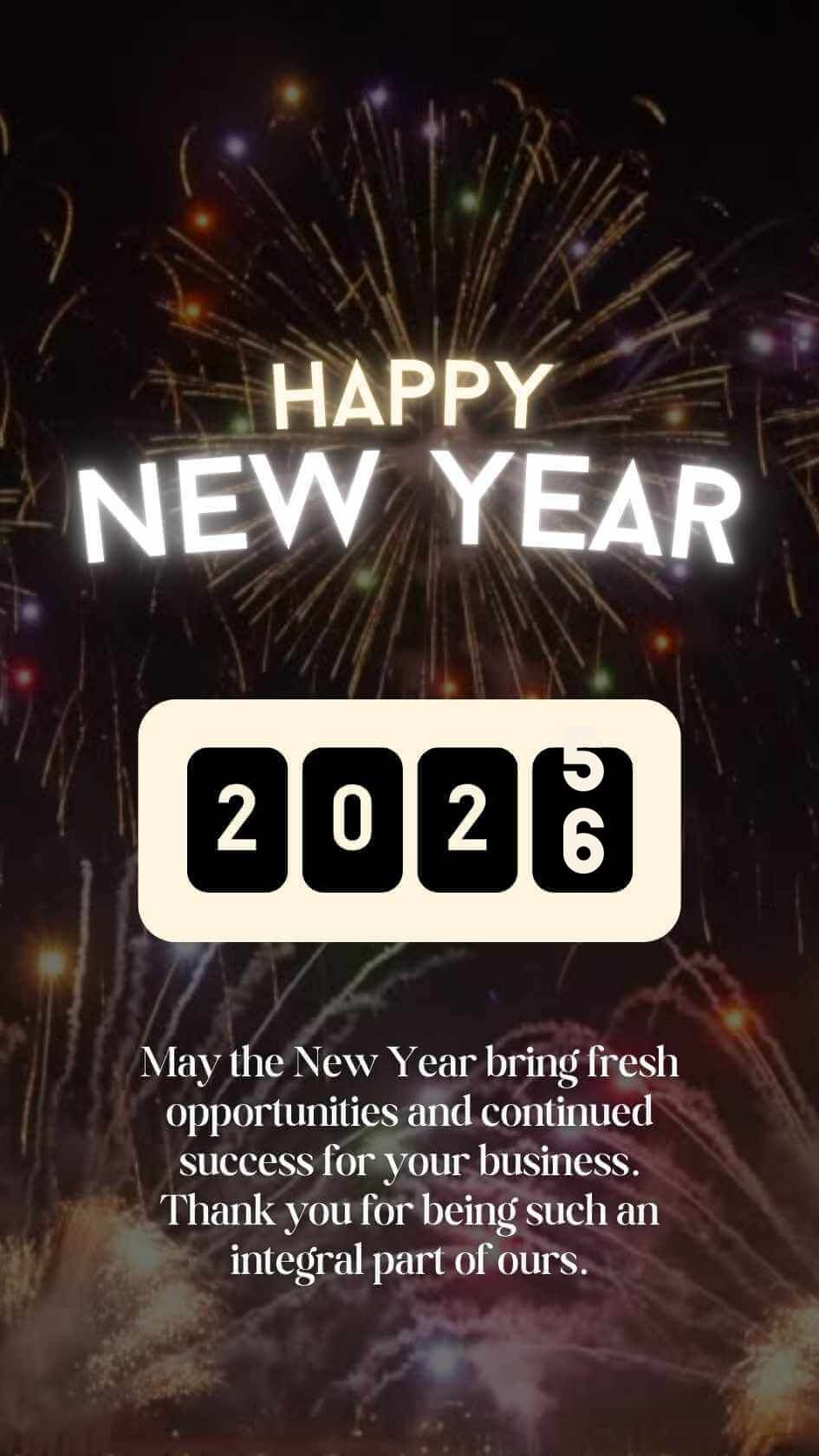 Happy New Year 2026 Wishes For Clients And Customers Status