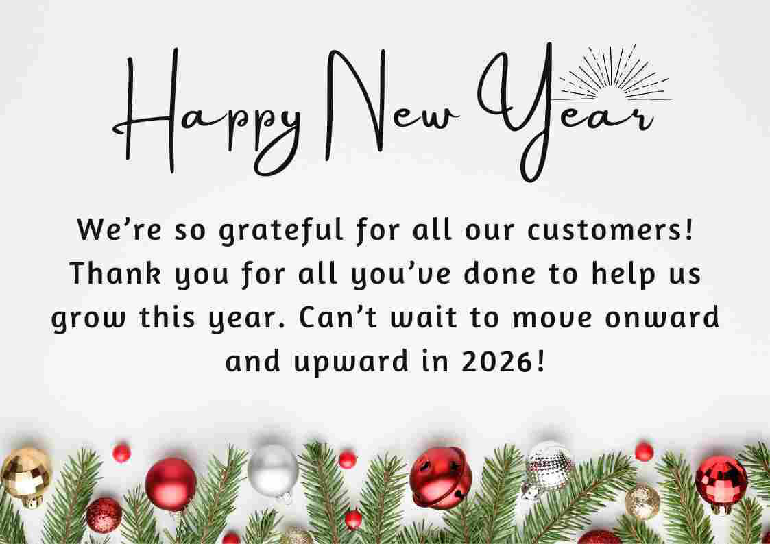 Happy New Year 2026 Wishes For Customers