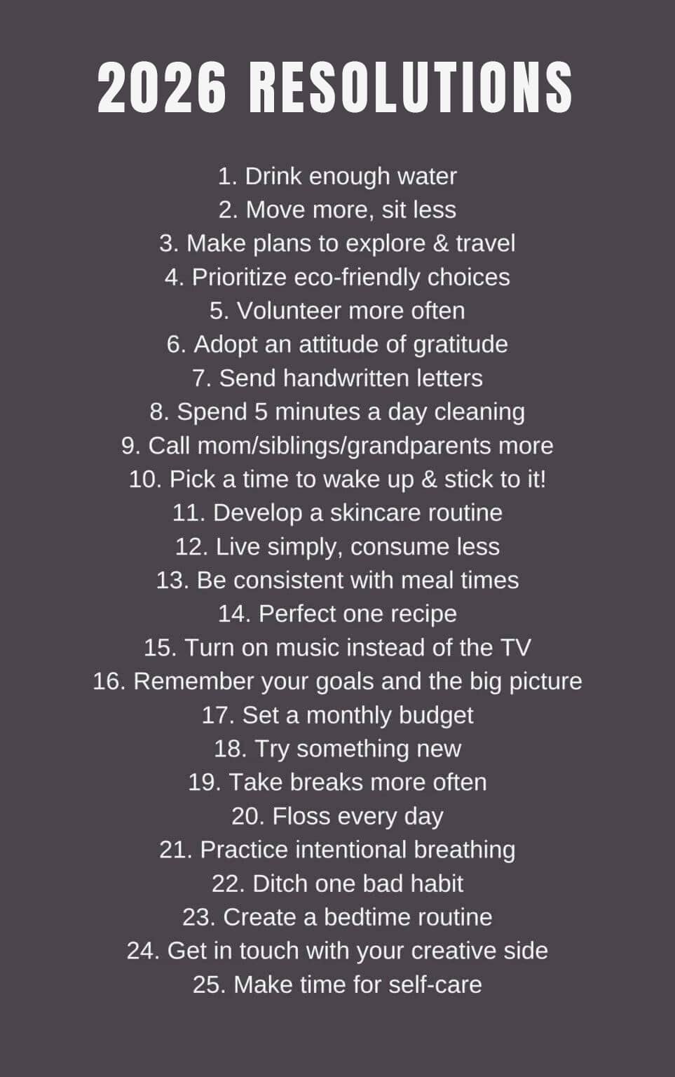 Happy New Year 2026 Resolutions