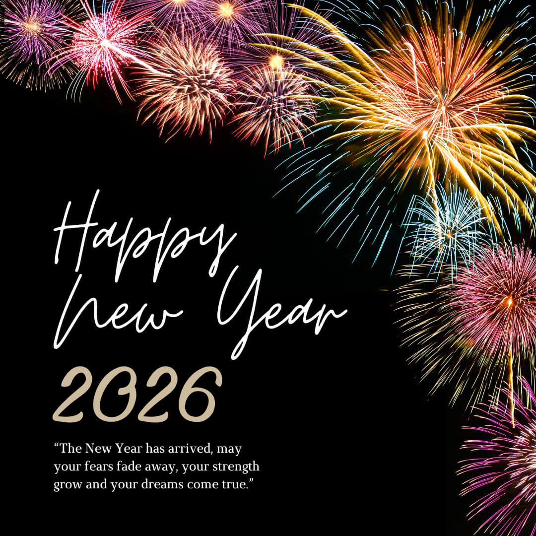 Happy New Year Crative Fireworks Greeting Card Ecard Free