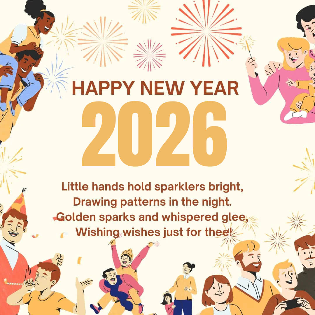 Kids Easy New Year 2026 Poems Short