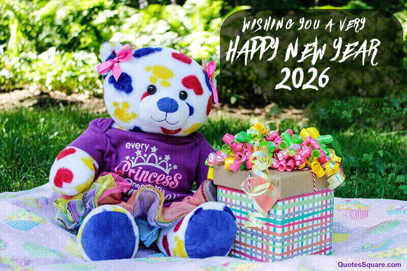 Romantic New Year 2026 Love Quote From Teddy Bear