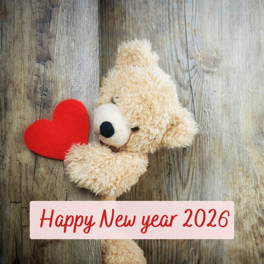 Romantic Teddy Happy New Year 2026 Hd Free