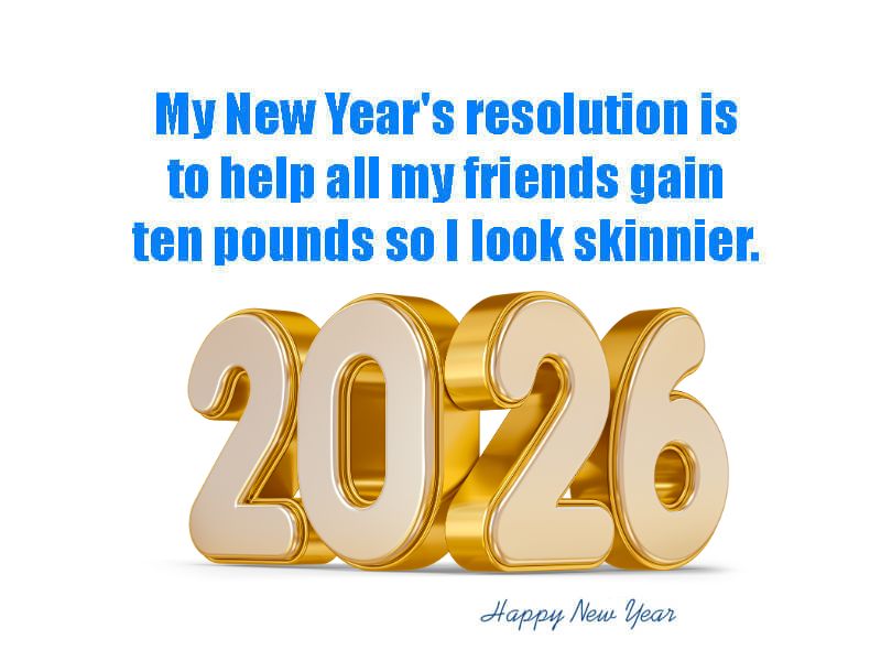 New Year 2026 Funny One Line Resolution Quote Meme