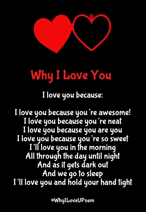Why I Love You poem for Him