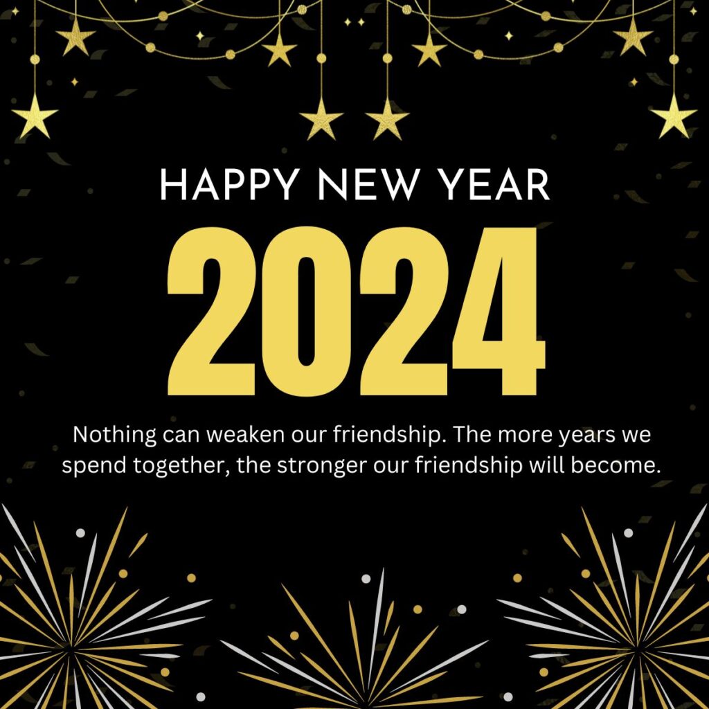 Happy New Year 2024 Wishes Greeting Card About Friendship For Friends Hd 1024x1024 