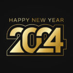 Golden Black Happy New Year 2024 Image HD Free Download