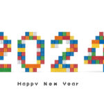 Happy New Year 2024 HD Image For Block Bricks Game Lover