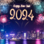 Happy New Year 2024 Wallpaper HD Photo Celebration Sparkling
