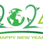 Happy New Year 2024 Green And Enviromental Friendly Wallpaper Climat Friendly Go Green New Year