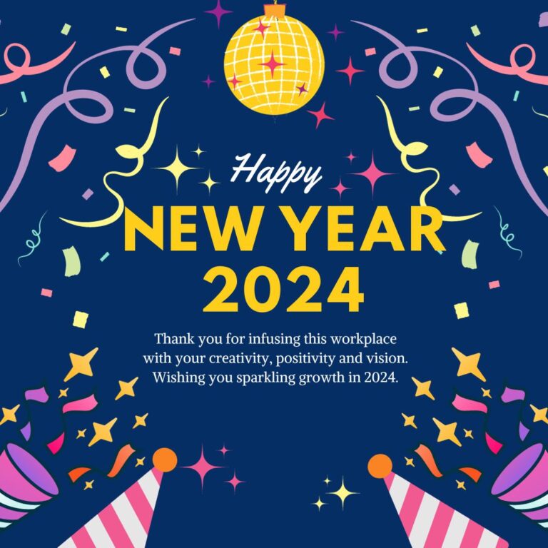 Happy New Year 2024 Greeting Card Image For Eomployees HD Free 768x768 