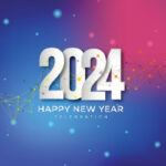 Happy New Year 2024 Greeting Card Wallpaper Hd Free