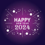 Happy New Year 2024 Greeting Card Wallpaper Image Hd