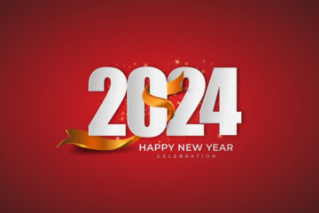 Red Happy New Year 2024 Profile Picture HD