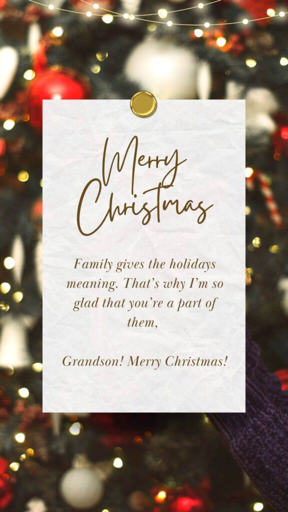 100 Best Merry Christmas Wishes for Grandson 2024 - Quotes Square