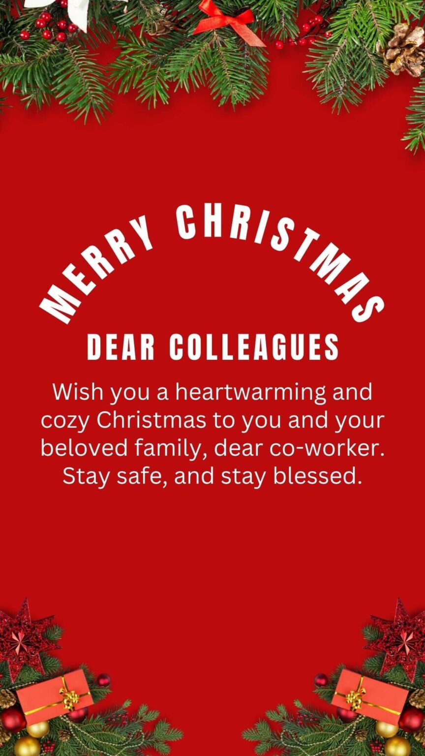 70 Merry Christmas Wishes for Colleagues 2024 with Images - Quotes Square