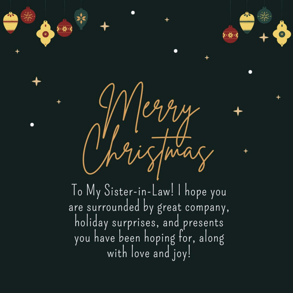 70 Christmas Wishes for SisterinLaw 2024 Quotes Square