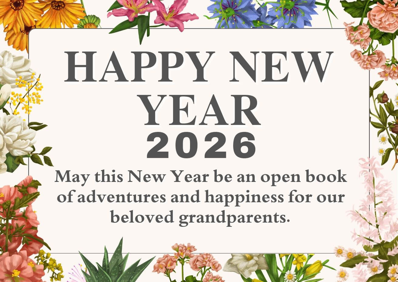 Happy 2026 New Year Wishes For Grandparents With Image