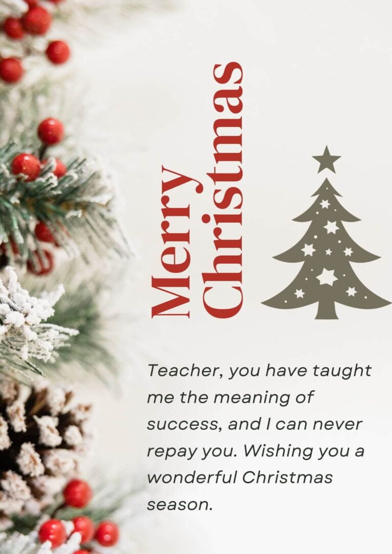 100 Merry Christmas Wishes for Teachers 2023 with Images - Quotes Square