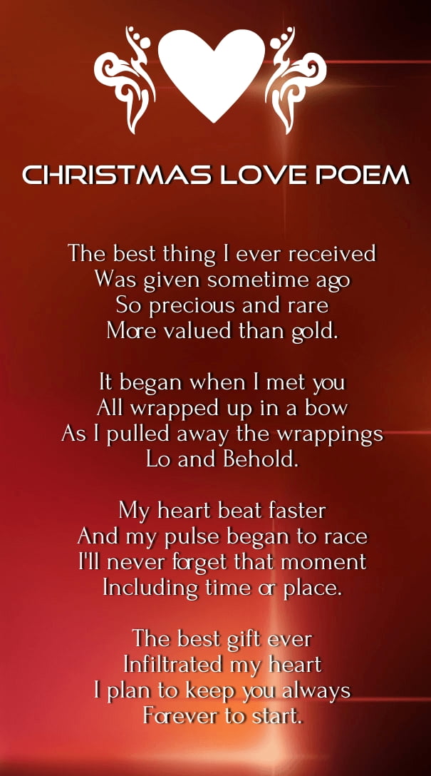 christmas love poems for him from the heart