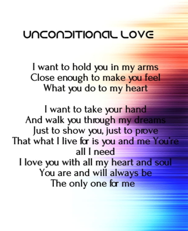 unconditional love poems for her - QuotesSquare